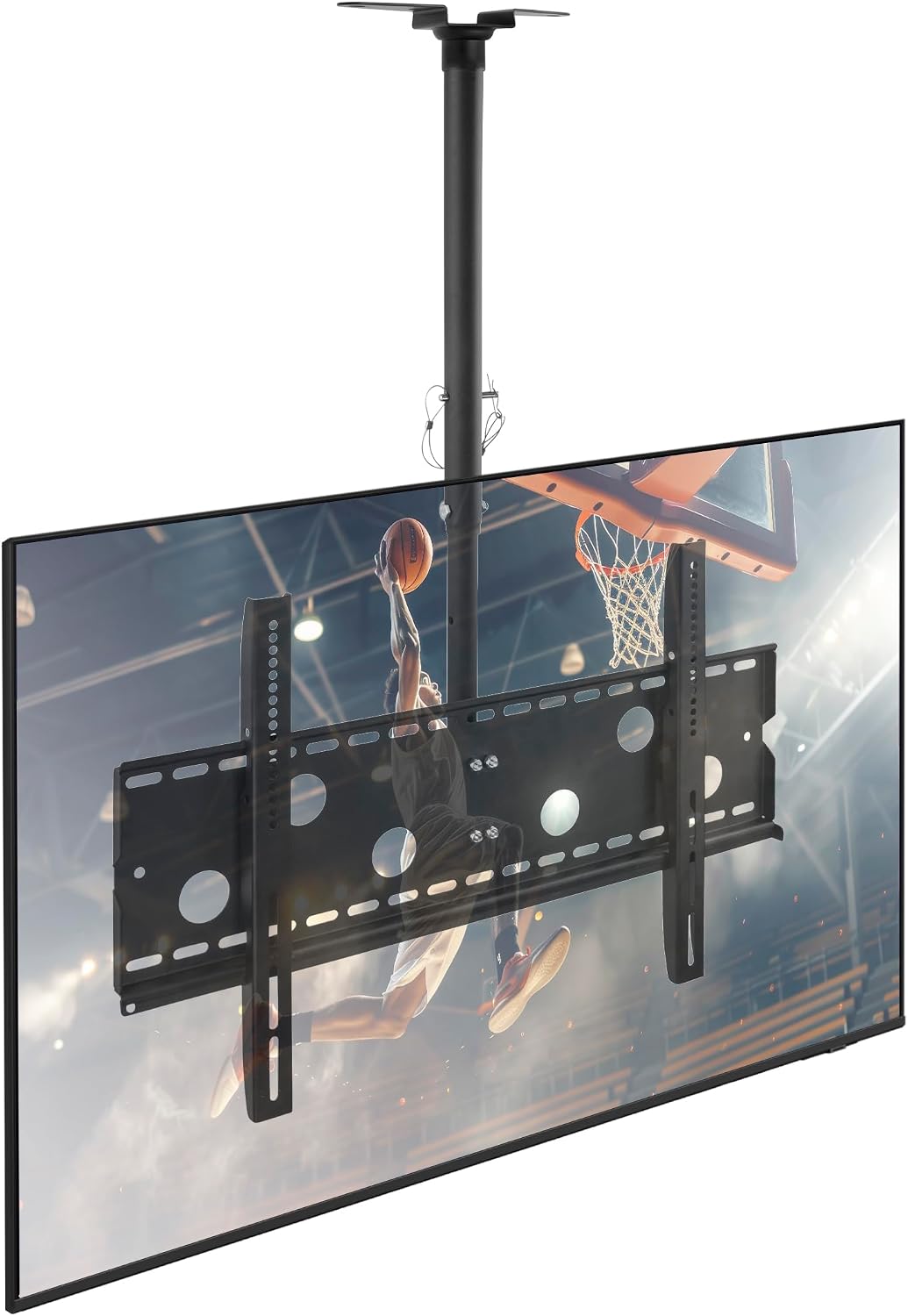 Mount-It! Ceiling TV Mount for 32–86 Inch TVs – Full Motion Swivel, Tilt & Height Adjustable Bracket – Heavy-Duty Steel, 175 lb Capacity, VESA 800x450 – Ideal for Home & Commercial Installations