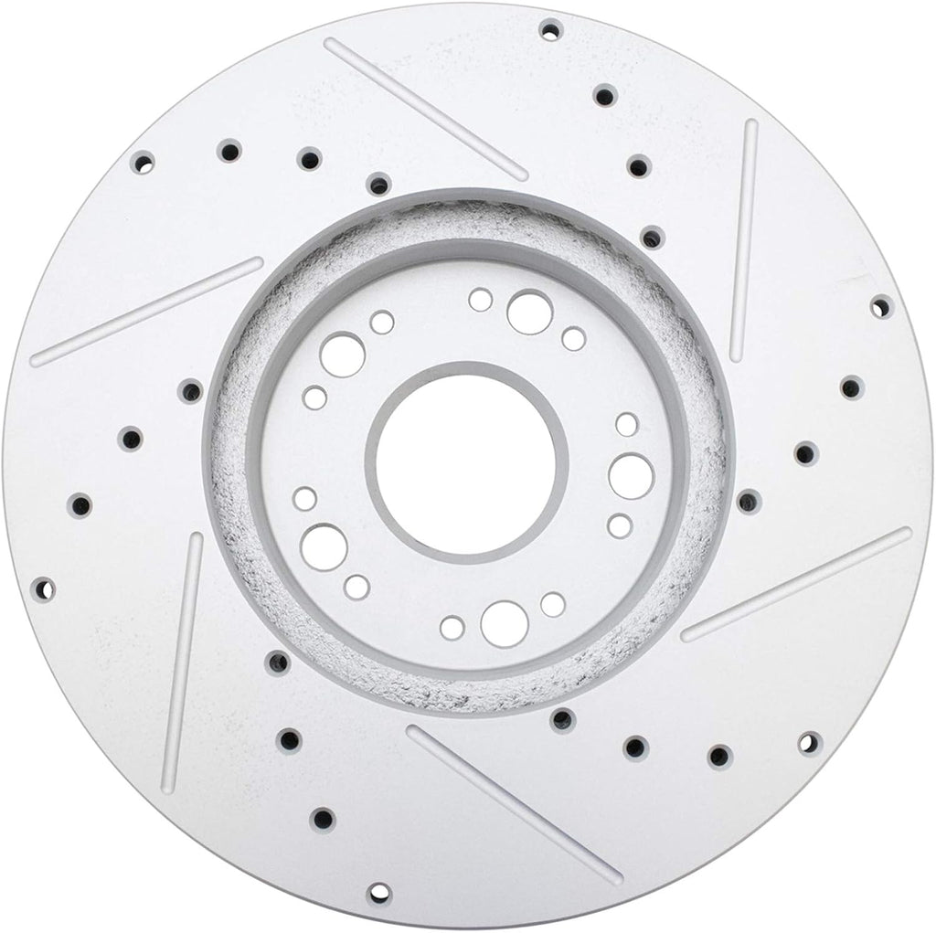 TRQ Performance Front and Rear Brake Rotor Set G Coated Drilled and Slotted Compatible with 1998-2005 Lexus GS300 1998-2000 GS400 2001-2005 GS430 2001-2005 IS300 2002-2010 SC430