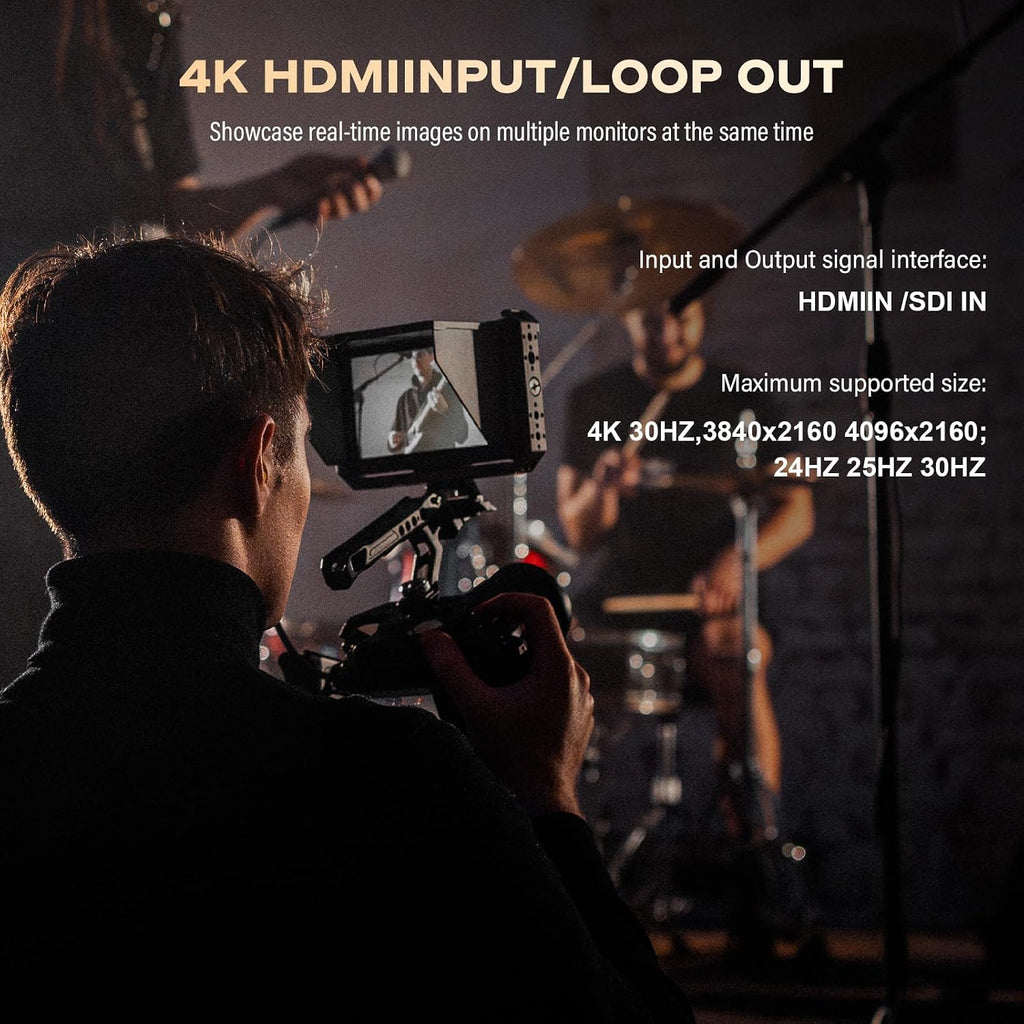 VILTROX DC-X3 Cage 6' SDI Camera Field Monitors 2000nits Super Bright Daylight Viewable External Monitor for 4k HDMI DSLR Touchscreen Monitor for Sony Canon Nikon with Sunshield 2200 MAh Battery