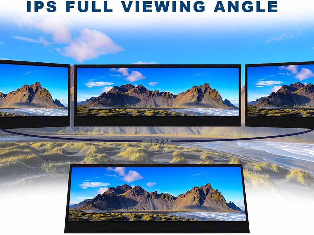 Portable Wide Bar Touch Monitor,14.5 inch 2560x720 2K 350nit IPS LCD Monitor,Type USB C Video Input,Metal Shell, Built in Dual Speakers