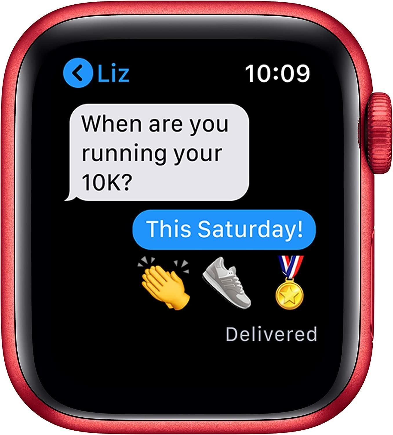 Apple Watch Series 6 (GPS + Cellular, 44mm) - (Product) RED Aluminum Case with RED Sport Band (Renewed)