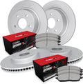 R1 Concepts Front and Rear Brake Kit Fits 2006-2011 Honda Civic| Optimum Oep Brake Pads and Blank Brake Rotors| 10.3' Front & 10.2' Rear