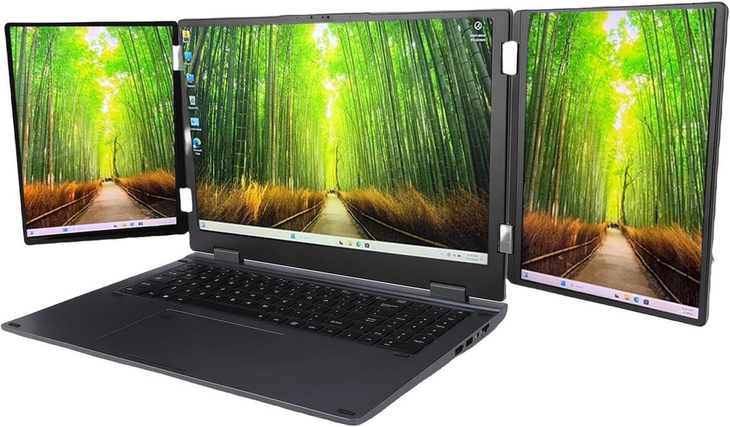 XUMIUZIY 16 inch Triple Screen Laptop, 16+10.5+10.5' Foldable Three Screen Laptop, 16GB RAM 1TB SSD, with Face Recognition, for Student and Business (US Plug)