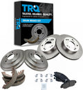 TRQ Front & Rear Brake Pad & Rotor,Shoe & Drum Kit Ceramic Compatible with 2006-2011 Honda Civic