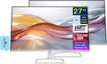 HP Series 5 527sf 27' FHD IPS Monitor with 300 nits Brightness, 5ms Response Time, Flicker Free, Anti-Glare, VGA, HDMI, & Dockztorm USB Port Expander, Black/Silver Color (94F44AA#ABA) 2 Pack