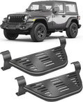 2 Pcs Rock Rails Side Steps Running Boards Fit for 2018-2026 Jeep Wrangler 2 Door & 2020-2026 Gladiator 2 Door with OEM Rock Rails