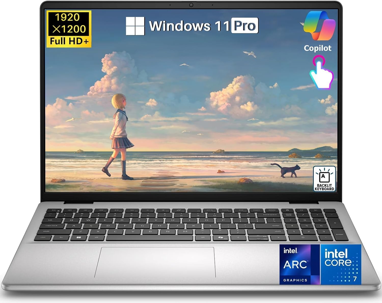 Dell 16 Touchscreen Laptop DC16251, Intel 10-Core Core 7 150U (up to 5.4 GHz), 32 GB DDR5 RAM, 1 TB SSD, 16' FHD+ IPS 300 Nits Display, Copilot AI, Intel Graphics, Backlit KB, Wi-Fi 6E, Windows 11 Pro