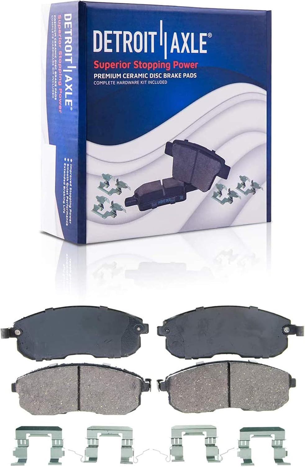 Detroit Axle - Front Brake Kit for 02-06 Nissan Altima, Brake Calipers 11.65'' inch Front and 11.46'' inch Rear Disc Brake Rotors Ceramic Brake Pads 2002 2003 2004 2005 2006 Replacement