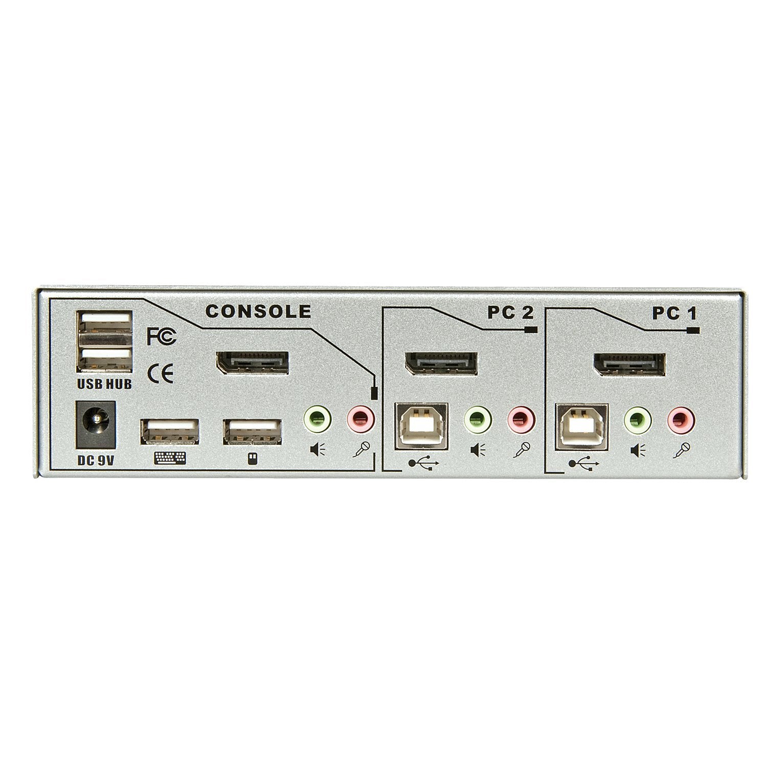 LINDY 39304 2 Port DisplayPort 1.2, USB 2.0 & Audio KVM Switch Pro