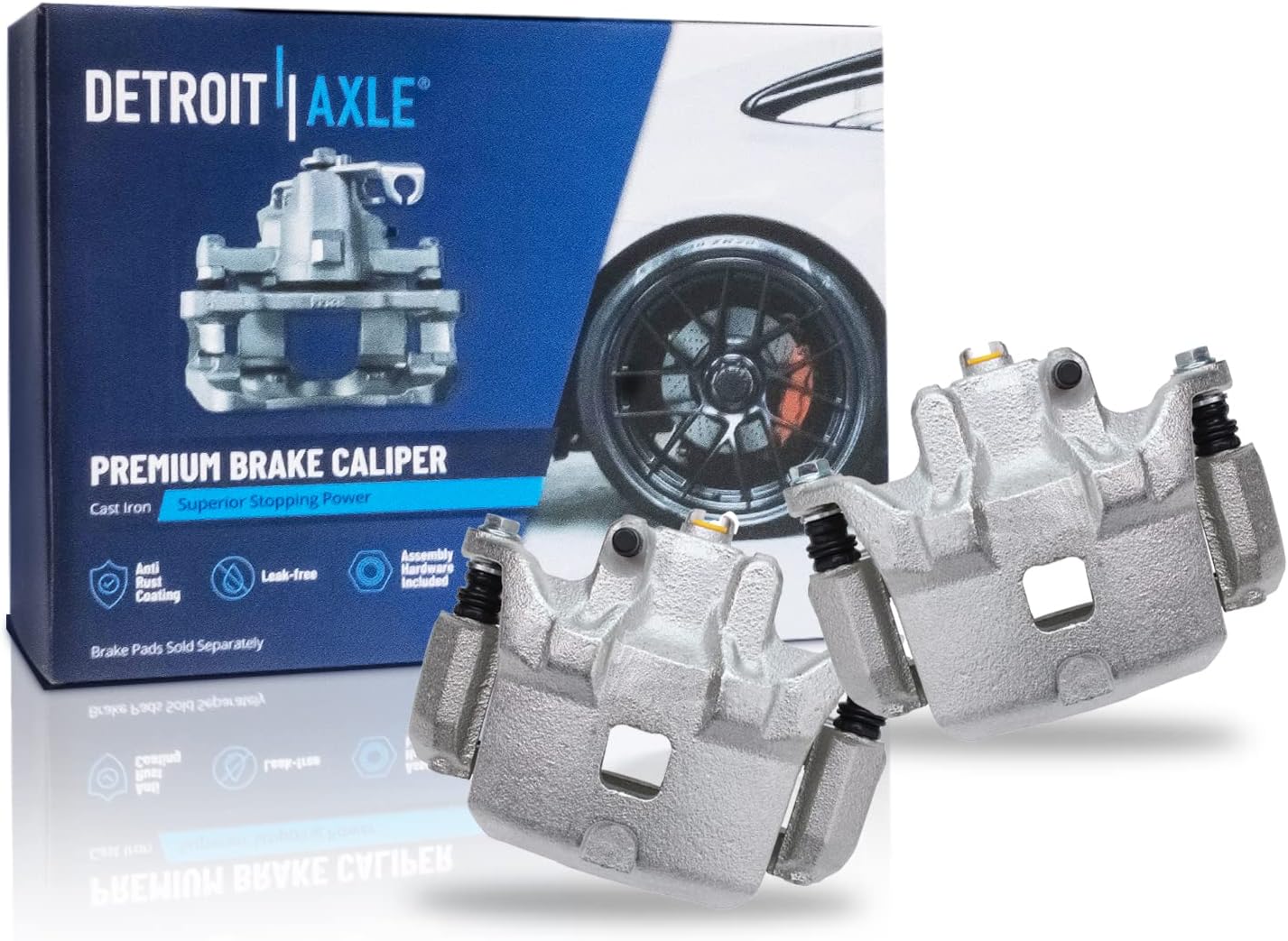Detroit Axle - Front Brake Kit for 02-06 Nissan Altima, Brake Calipers 11.65'' inch Front and 11.46'' inch Rear Disc Brake Rotors Ceramic Brake Pads 2002 2003 2004 2005 2006 Replacement