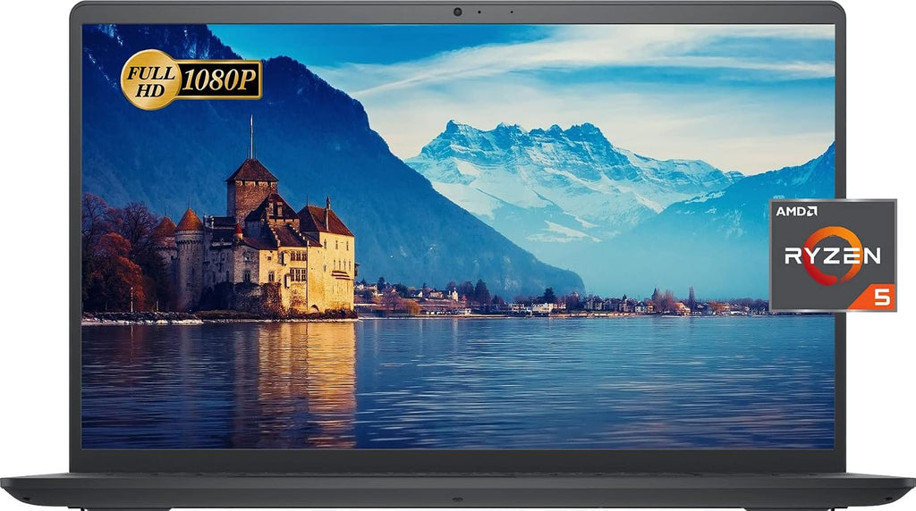 Dell Inspiron Laptop, 15.6' HD Display, AMD Ryzen 5 3450U Processor, 16GB RAM, 1TB SSD, Webcam, HDMI, SD Card Reader, Wi-Fi, Windows 11 Home, Carbon Black