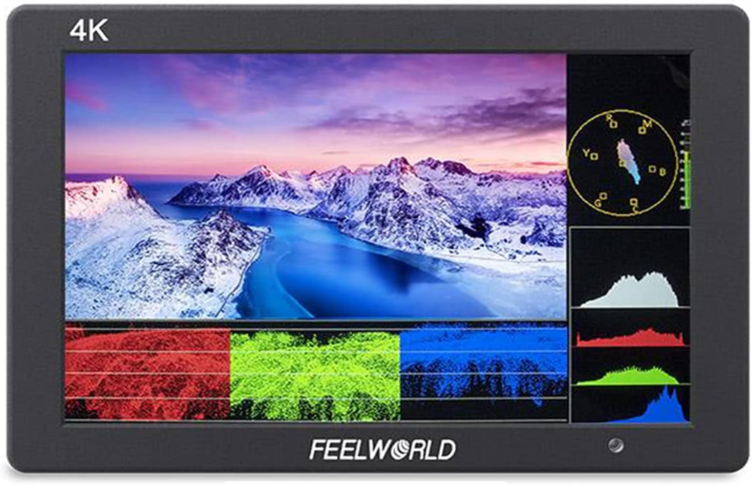 FEELWORLD T7 Plus 7' 3D LUT On-Camera Field Monitor with 4K HDMI Input/Output IPS 1920x1200 Rugged Aluminum Housing
