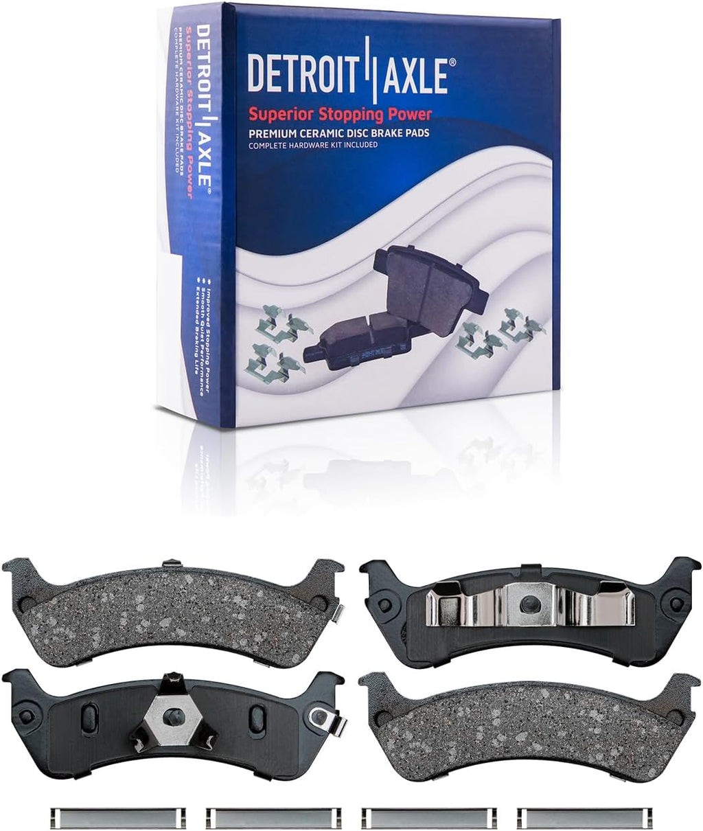 Detroit Axle - 4WD Brake Kit for 2001-2002 Ford Explorer Sport Disc Brake Rotors Ceramic Brakes Pads Front and Rear Replacement : 12.01 inch Front & 11.22 inch Rear Rotors