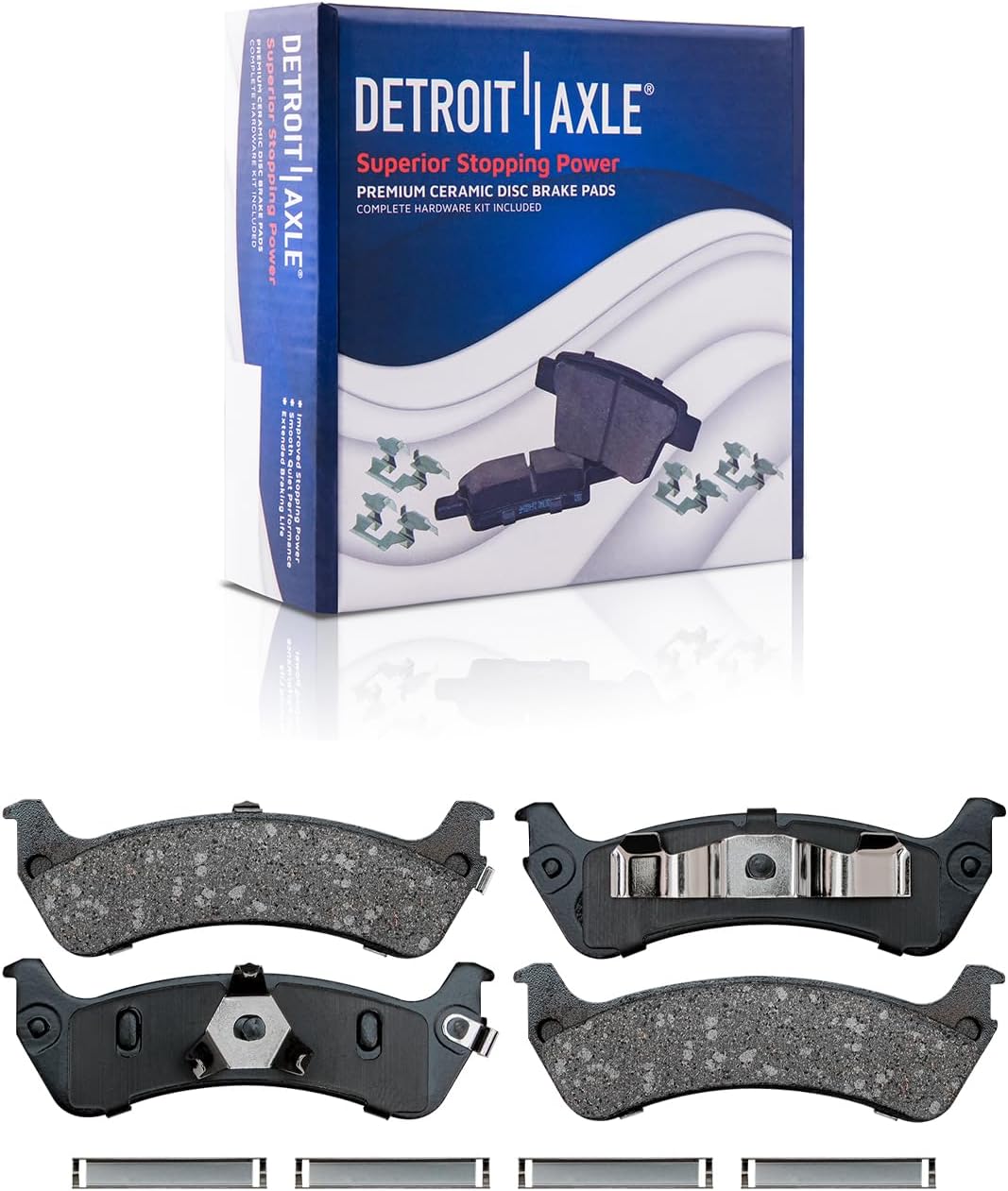 Detroit Axle - 4WD Brake Kit for 2001-2002 Ford Explorer Sport Disc Brake Rotors Ceramic Brakes Pads Front and Rear Replacement : 12.01 inch Front & 11.22 inch Rear Rotors