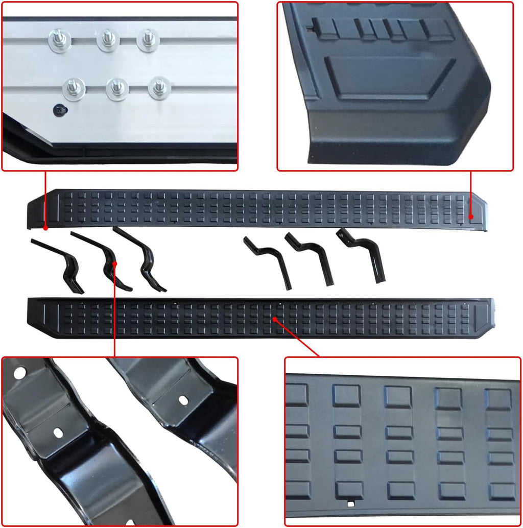 CHIESMA 4Runner Side Steps Running Boards Fit for Toyota 4Runner N500 Limited/Platinum/SR5/TRD/Trailhunter 2025 2026, Black Nerf Bars 2PC Body Kit Automotive Exterior Accessories