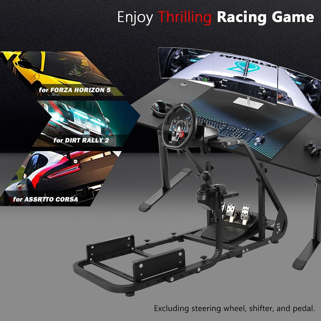Hottoby Racing Simulator Cockpit Mountable Monitor Stand Adjustable Fits for Logitech G920 G923 G29, for Thrustmaster T80 T150, for Fanatec