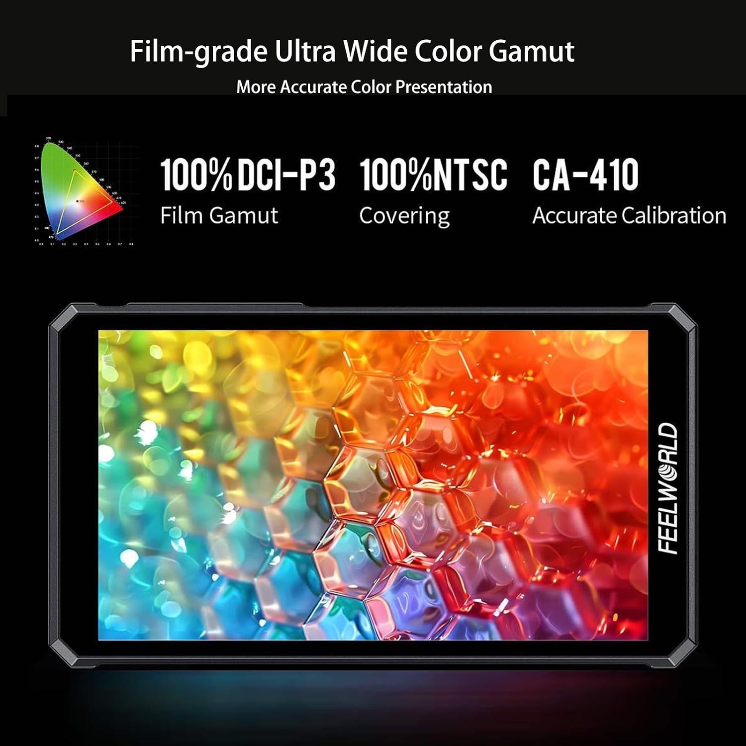 FEELWORLD PS6 5.5' OLED Touch Screen Camera Monitor, 4K HDMI Auto Vertical/Horizontal Perfect for TikTok Instagram Vertical Shoots