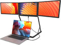 15.6' FHD 1080P Triple Lightweight Monitor,for 13.6' - 17.3' Laptops,Type-C/HDMI/USB-C Plug-Play,Compatible with Win Mac Chrome Android Switch