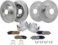 Detroit Axle - Front Brake Kit for 02-06 Nissan Altima, Brake Calipers 11.65'' inch Front and 11.46'' inch Rear Disc Brake Rotors Ceramic Brake Pads 2002 2003 2004 2005 2006 Replacement