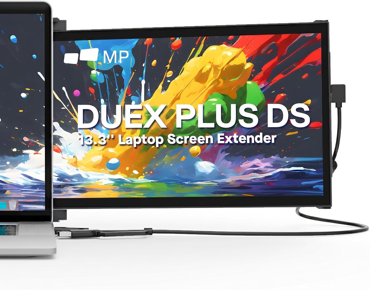 Mobile Pixels 2026 New 13.3' Portable Monitor, Full HD IPS 1080P Laptop Monitor Extender, USB C/HDMI Plug and Play, Suitable for 13-15' Laptop, Windows/Mac/Android/Switch Compatible (Duex Plus DS)
