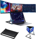 Upgraded 3rd Triple Aero 15.6 Pro Max 3 Screen Monitor, 15.6' Fhd 3 Screen Display with USB-C & HDMI, Triple Portable Monitor for Laptop, 1080p Fhd Extended Laptop Screen Extender for Office (1 Set)