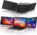 Laptop Screen Extender Portable, 14 Inch Triple Monitor for Laptop with IPS FHD 1080P Display, Plug and Play Laptops Monitor Extender Compatible with Mac, Wins, Dex, Chrome…
