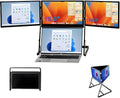 15.6' Laptop Screen Extender Monitor, 1080P FHD Triple Screen Monitor with 360° Adjustable Viewing Angles, HDMI/USB-C Attach & Play, External Monitor for Laptop with Windows and Macos