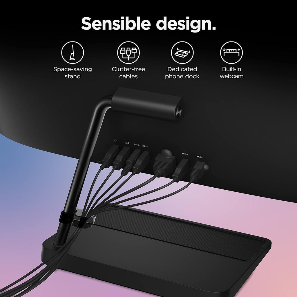 Lenovo IdeaCentre AIO 3i - 2022 - All-in-One Desktop - 27' FHD Touch Display - 5MP Camera - Windows 11 Home - 8GB Memory - 512GB Storage - Intel Core i5-1240P - Black - Mouse & Keyboard Included