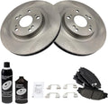 Front Brake Pad & Rotor Kit, with Chemical Kit Ceramic Compatible with 2002-2006 Acura RSX 2006-2011 Honda Civic