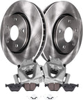 Detroit Axle - Front Disc Brake Rotors Ceramic Pads Calipers w/Bracket Replacement for BMW 323i 328i xDrive X1 328xi - 6pc Set