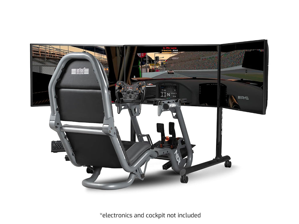 Next Level Racing Round Tube Freestanding Triple Monitor Stand (NLR-R011)