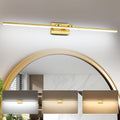 LED Bathroom Vanity Light, Modern Bathroom Light Fixture Over Mirror (3000K/4000K/6000K, Dimmable), Vanity Light Bar with Angle Adjustable, 48 Inch, Brass