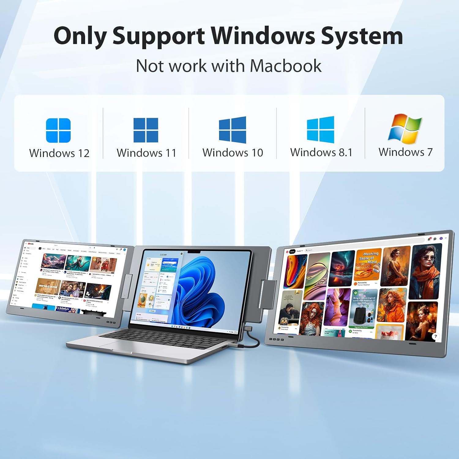 KYY Windows Only 15.6 Inch Screen Extender (X90E) and Travel Bag
