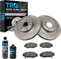 TRQ Front Brake Pad & Rotor Kit, with Chemical Kit Ceramic Compatible with 2002-2006 Acura RSX 2006-2011 Honda Civic