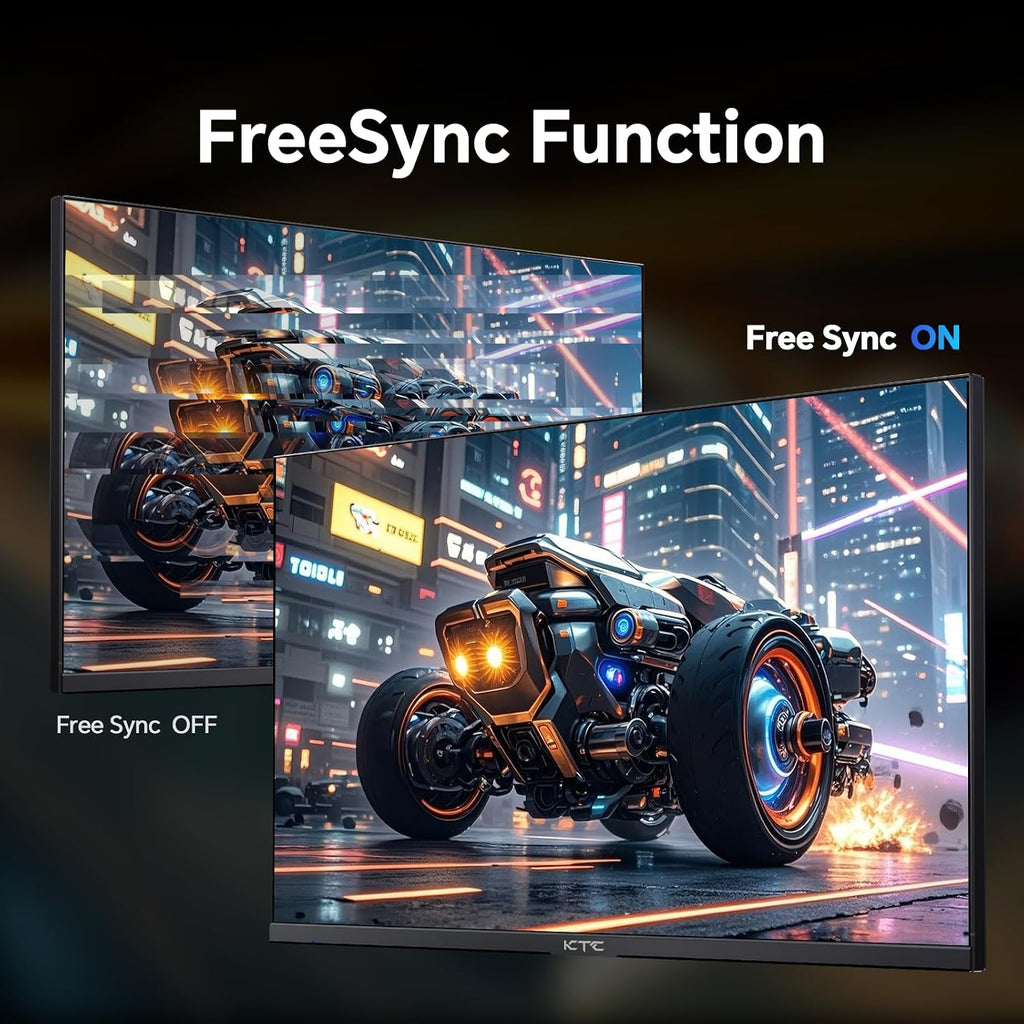 KTC 24 inch Gaming Monitor QHD 180Hz, Fast IPS 1440p Computer Monitor, Up to 185Hz, 1ms, G-Sync/FreeSync, HDR400, Height Adjustable, 2 x HDMI, 1 x DP H24T7
