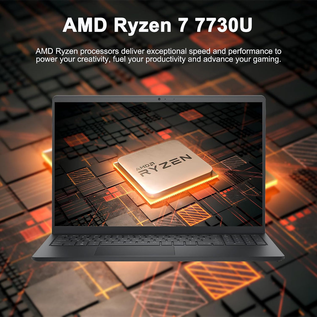 Dell Inspiron 15 3535 Business Laptop 15.6' FHD Anti-Glare Touchscreen AMD 8-core Ryzen 7 7730U (Beats i7-1255u) 64GB RAM 4TB SSD USB-C ExpressCharge Win11Pro