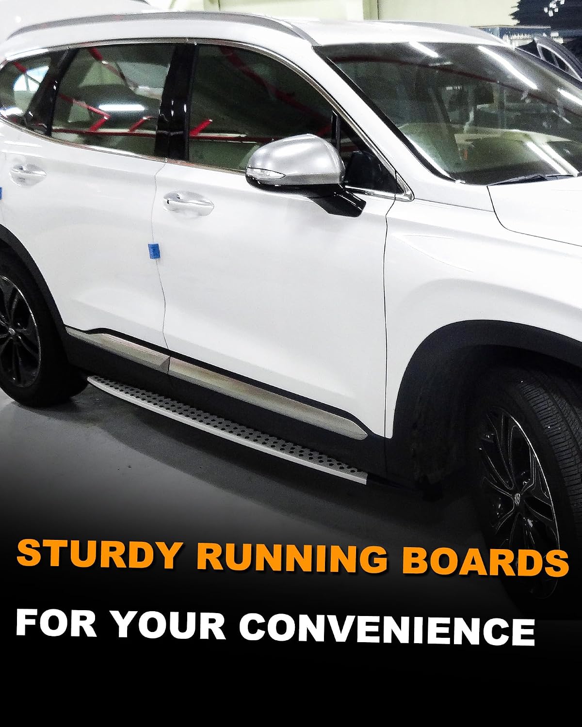 Fit for Hyundai Santa Fe 2019-2023 Running Boards Protector Side Step Nerf Bar