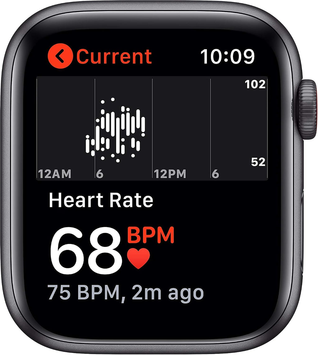 Apple Watch SE (GPS + Cellular, 44mm) - Space Gray Aluminum Case with Charcoal Sport Loop (Renewed)