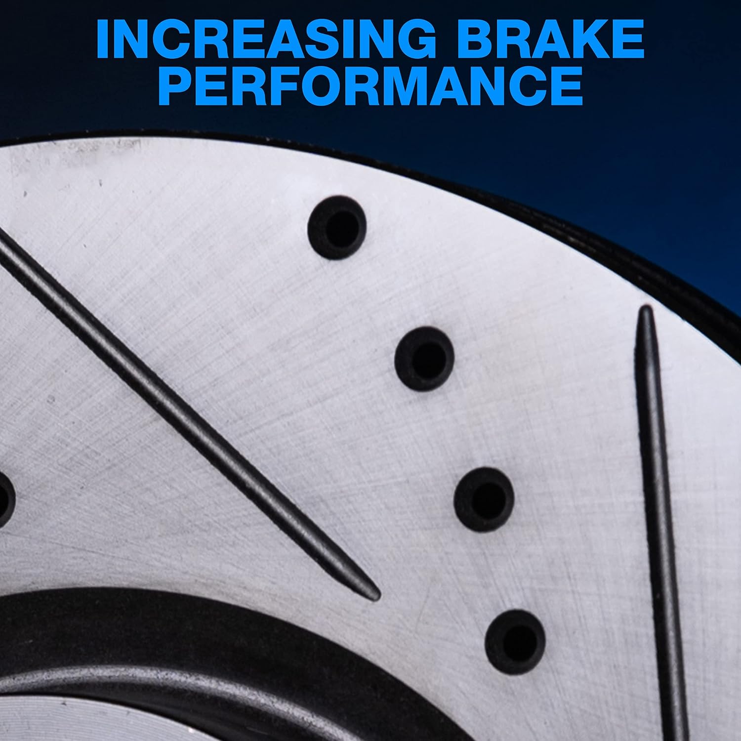 Power Sport Brake Kit For2007 Acura CSX; 2002-2006 Acura RSX; 2006-2011 Honda Civic| Drilled and Slotted Brake Rotors| Semi Metallic Brake Pads and Rotors Kit|Hardware included