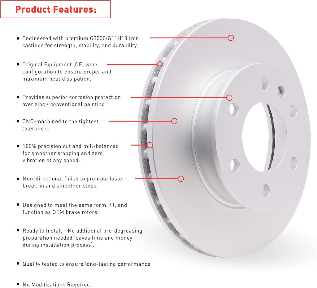 Dynamic Friction Company Front Brakes and Rotors| Automotive Replacement Brake Kits| Front 5000 Advanced Brake Pads and Rotors Kit| Fits 2002-2006 Acura RSX, 2004-2005 Honda Civic