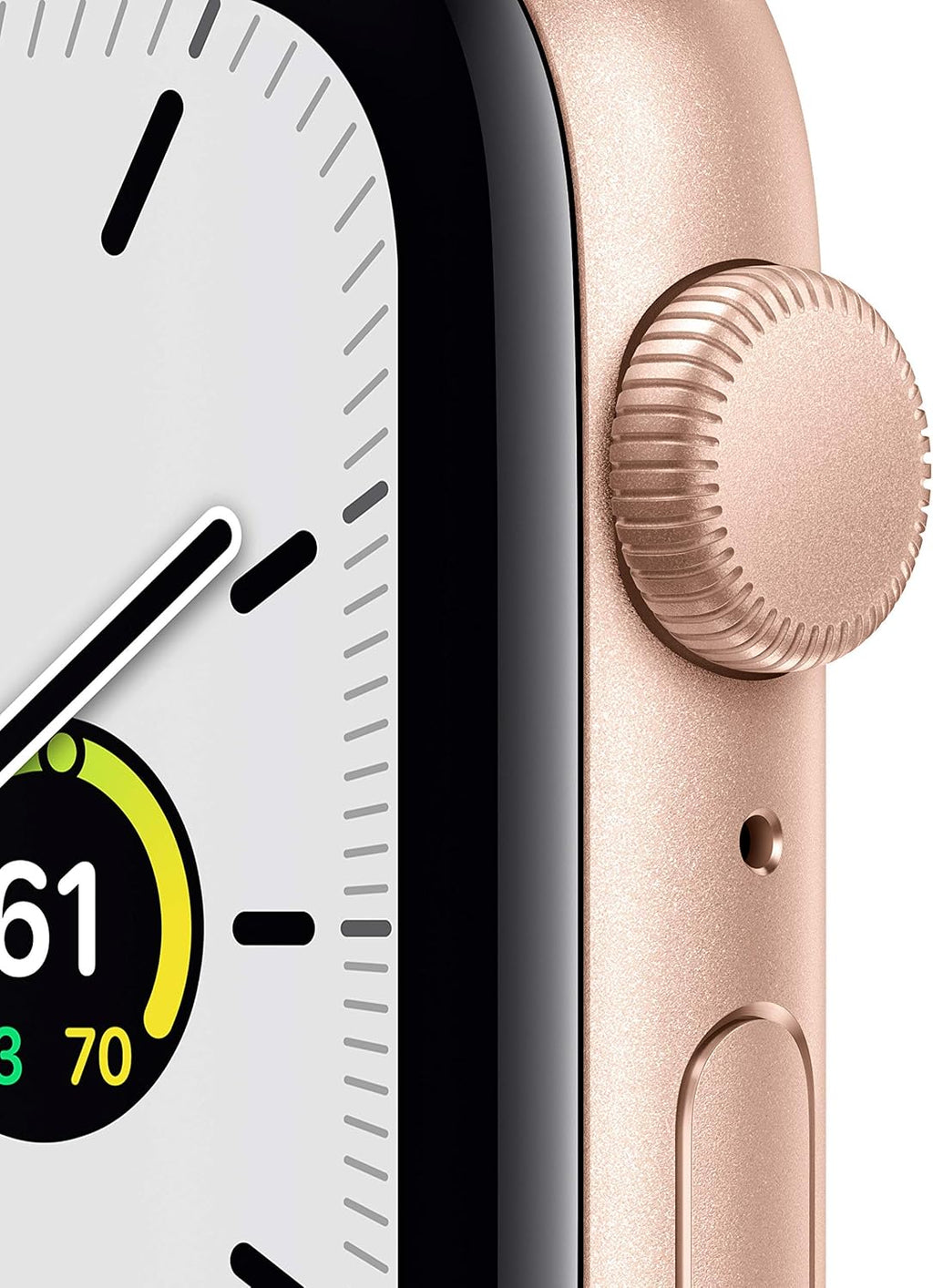 Apple Watch SE (GPS, 44mm) - Gold Aluminum Case with Pink Sand Sport Band (Renewed)