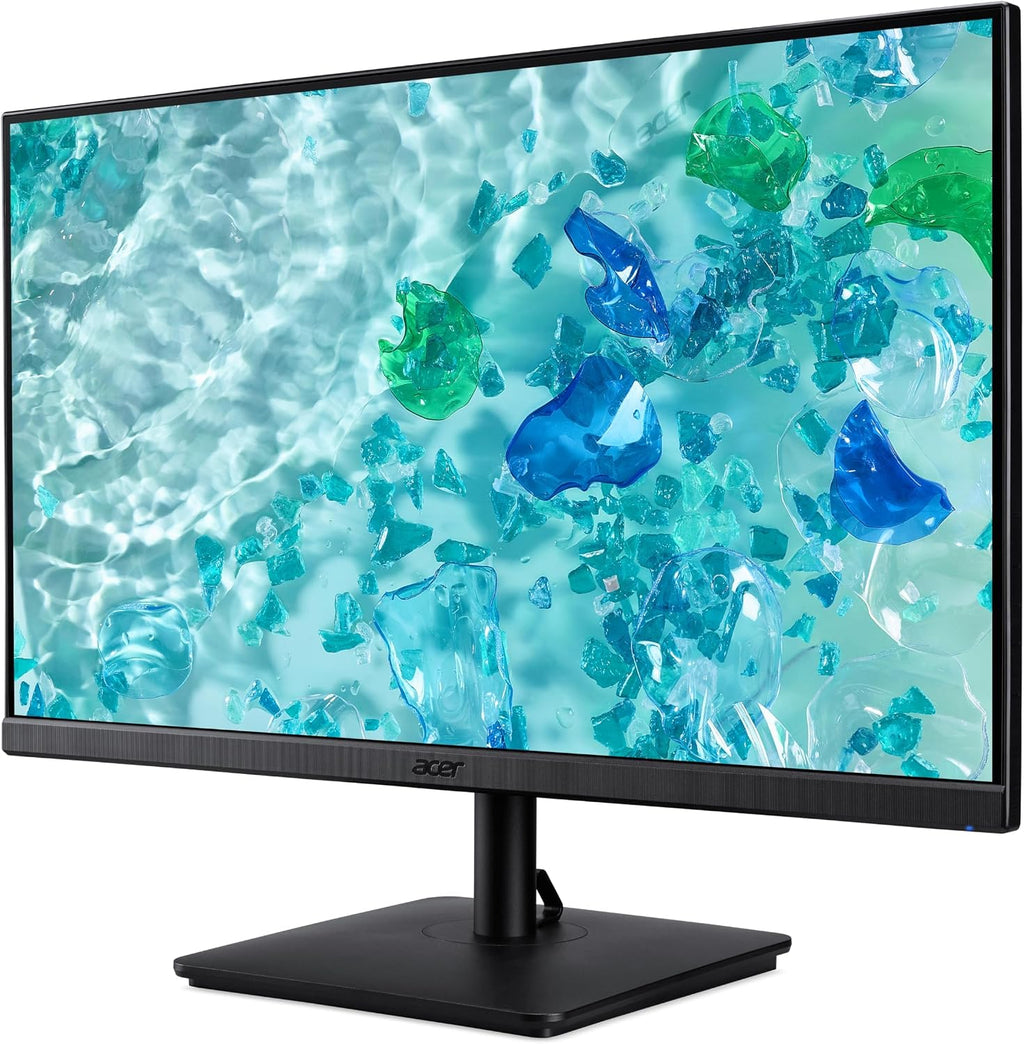 acer 27' FHD IPS Monitor with 4ms Response Time, Anti Glare, VESA Mount (100mm), VGA, HDMI & DKZ USB Port Expander, Black Color