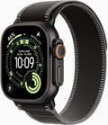 Apple Watch Ultra 3 [GPS + Cellular, 49mm] Black Titanium Case with Black/Charcoal Trail Loop, S/M (Renewed)