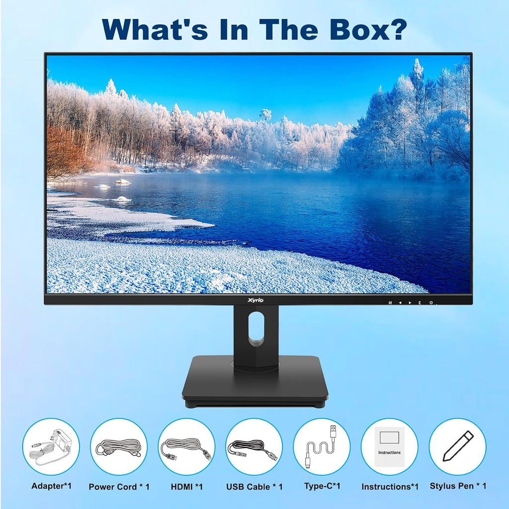 Touch Screen Monitor, Touchscreen Monitor 27'' QHD 2560x1440 100Hz, Touch Screen Monitors w/ 10-Point Touch, Built-in Speakers, Type C, VESA, Stylus Pen, Perfect for Bar, Gym, Business, Black