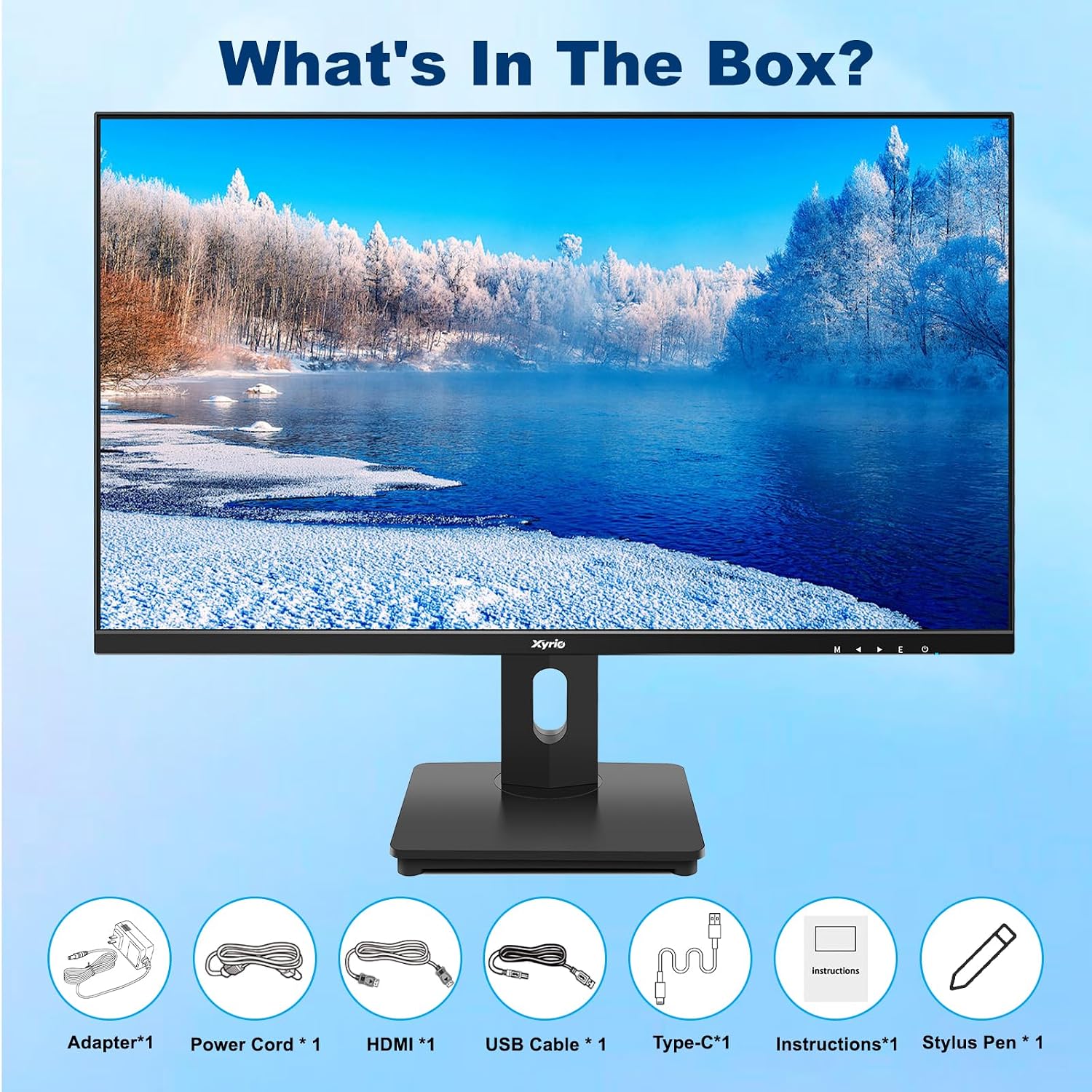 Touch Screen Monitor, Touchscreen Monitor 27'' QHD 2560x1440 100Hz, Touch Screen Monitors w/ 10-Point Touch, Built-in Speakers, Type C, VESA, Stylus Pen, Perfect for Bar, Gym, Business, Black