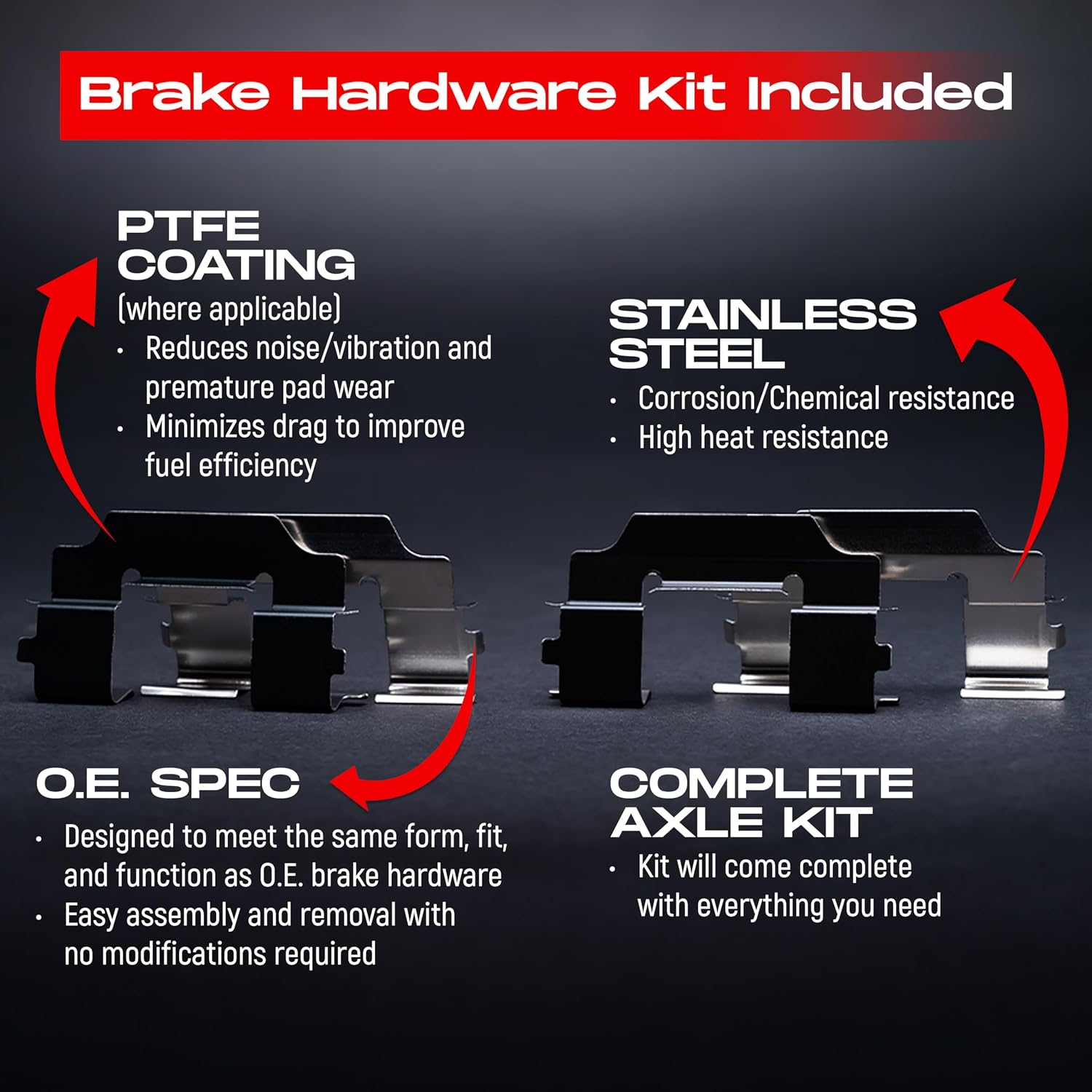 R1 Concepts Front Brake Kit Fits 2006-2011 Honda Civic| Ceramic Pads, Drilled Slotted Rotors| Hardware| 10.3' Front