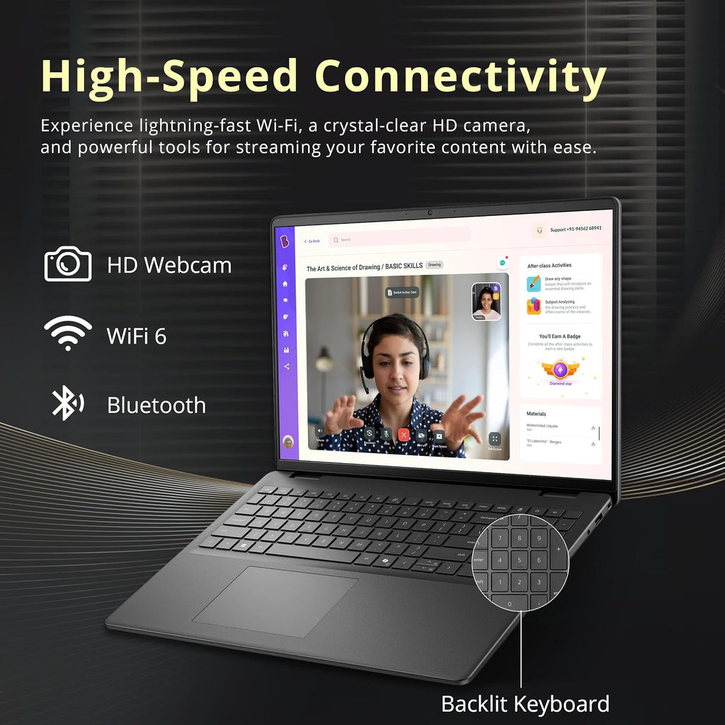 Dell 16' FHD+ Touchscreen Business Laptop, AMD Ryzen 7 250 Processor, 16GB DDR5, 2TB Storage(1TB SSD+1TB Docking Station Set), AMD Radeon Graphics, Backlit Keyboard, HD Camera, Wi-Fi 6, Win 11, Black