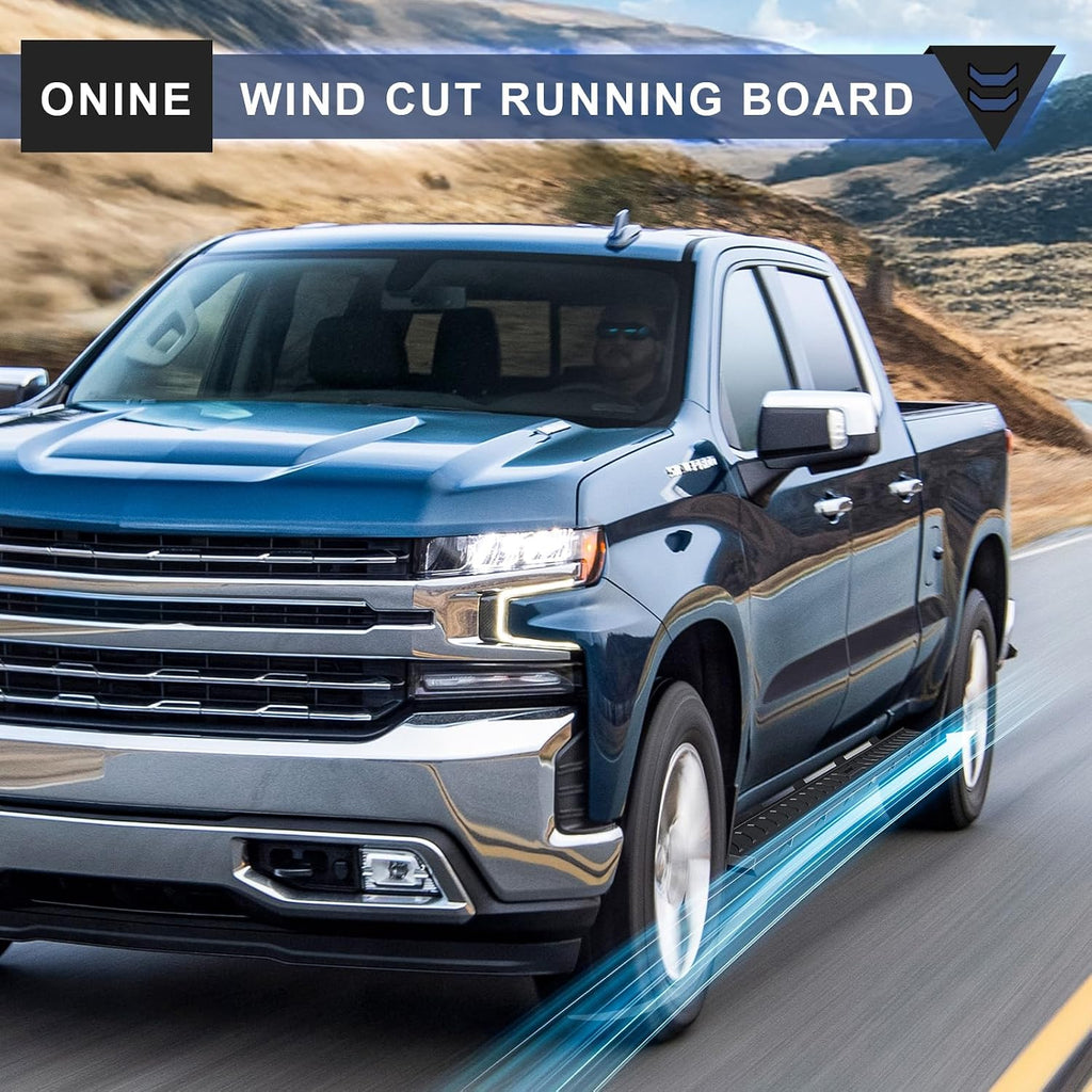 ONINE 7' Running Boards Custom Fit 2015-2026 Chevy Colorado/GMC Canyon Crew Cab Side Steps Nerf Bars,Textrued Black