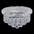 5 - Light 14' Crystal Flush Mount Chandelier Ceiling Light Fixture for Bathroom Hallway Entryway Closet Bedroom Laundry Chrome Finish