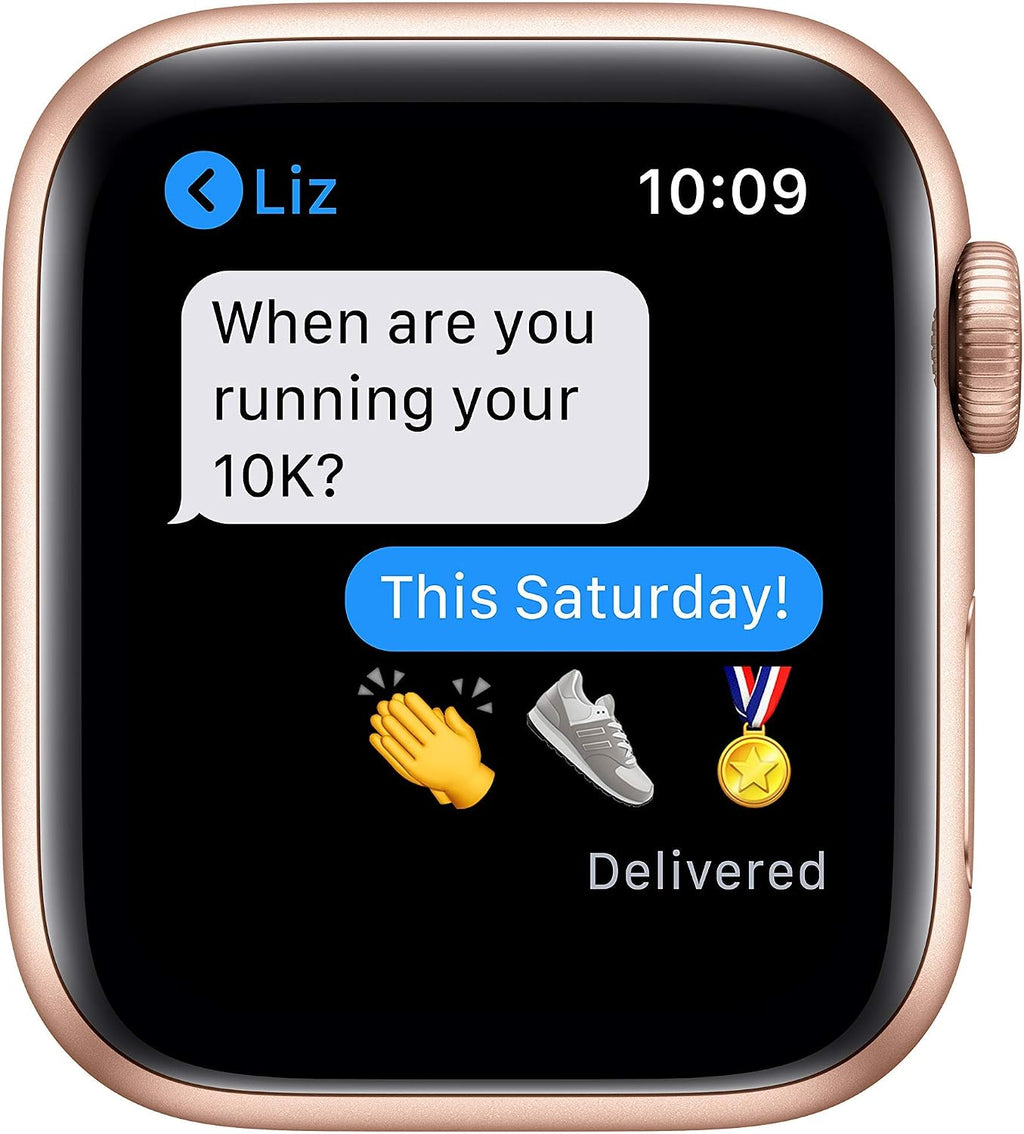 Apple Watch Series 6 (GPS, 40mm) - Gold Aluminum Case with Pink Sand Sport Band (Renewed)